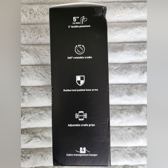 5" Black Adjustable Car Cup Phone Holder - Picture 3 of 7